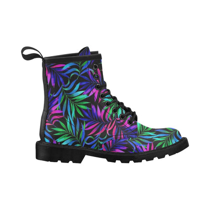 Tropical Flower Pattern Print Design TF010 Women's Boots