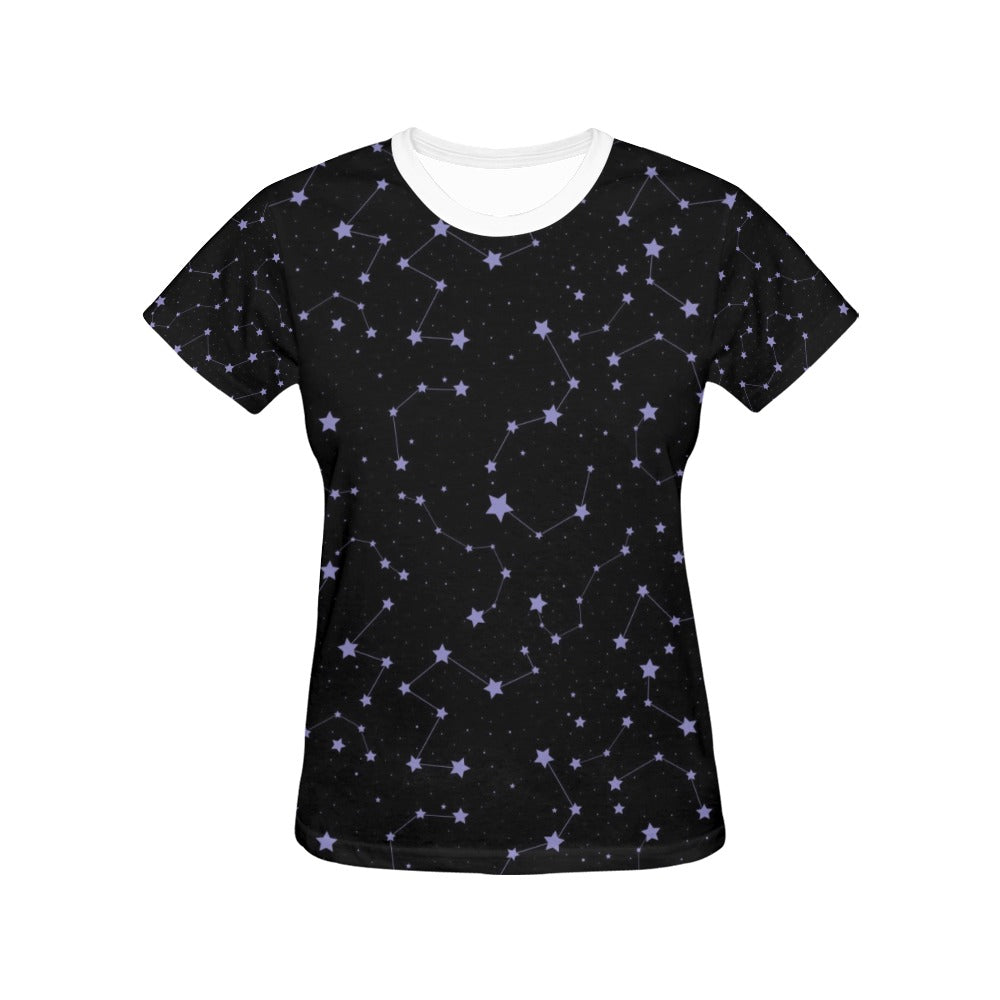 Star Print Design LKS303 Women's  T-shirt