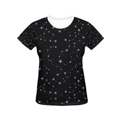 Star Print Design LKS303 Women's  T-shirt