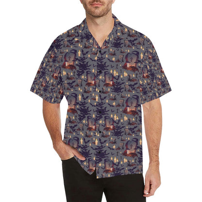 Creepy Graveyard Print Design LKS301 Men's Hawaiian Shirt