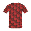 Skull Red Print Design LKS306 Men's All Over Print T-shirt