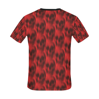 Skull Red Print Design LKS306 Men's All Over Print T-shirt