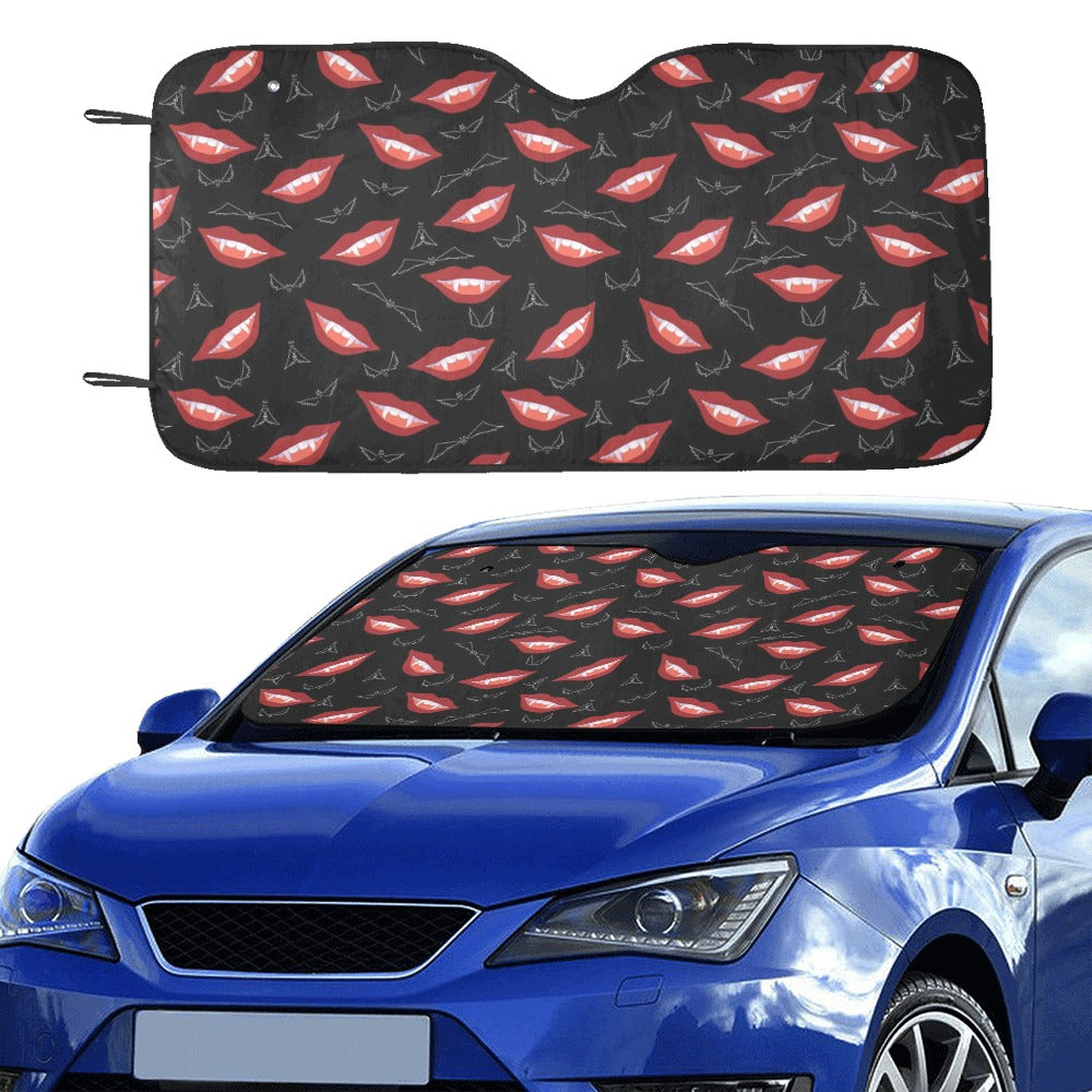 Vampire Lips Print Design LKS301 Car front Windshield Sun Shade
