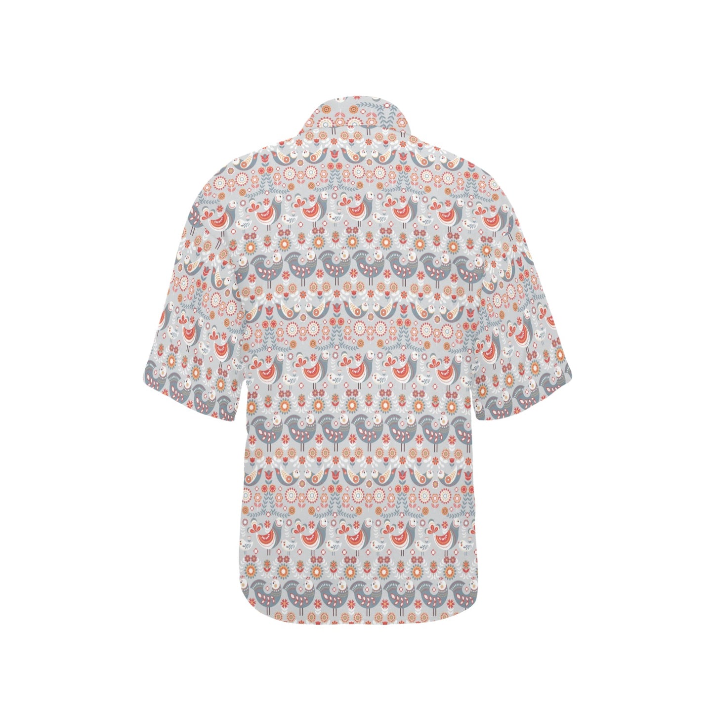 Swedish Nordic Design Print Women's Hawaiian Shirt