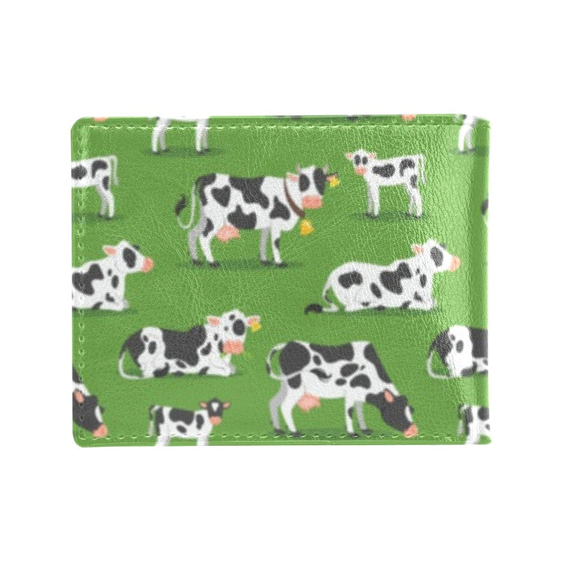 Cow Happy Print Pattern Men's ID Card Wallet