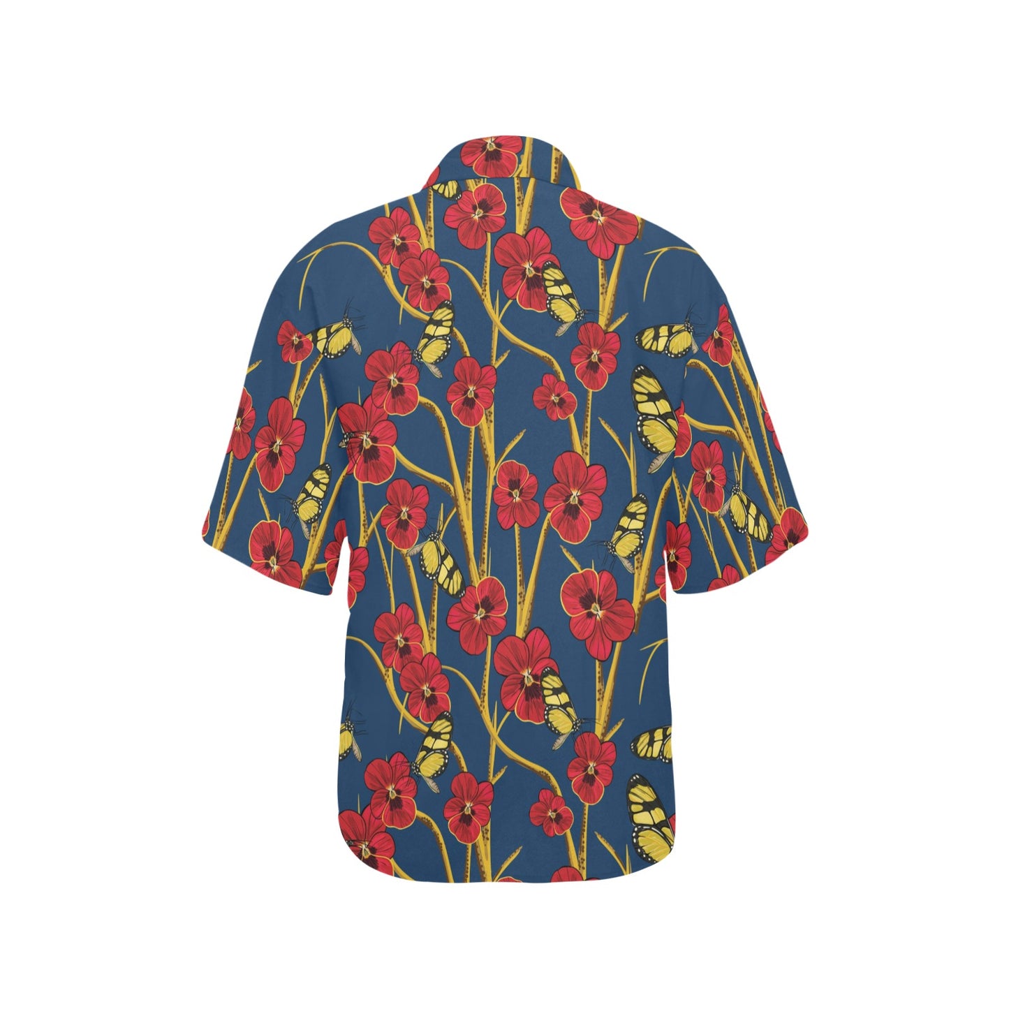 Pansy Pattern Print Design A01 Women's Hawaiian Shirt
