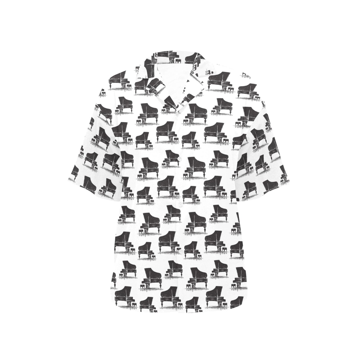 Piano Print Design LKS401 Women's Hawaiian Shirt