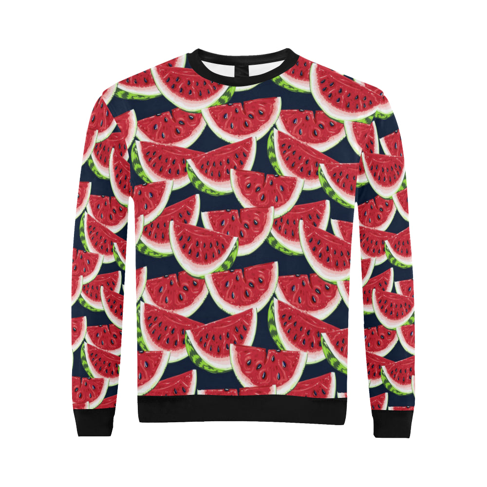 Watermelon Pattern Print Design WM011 Men Long Sleeve Sweatshirt