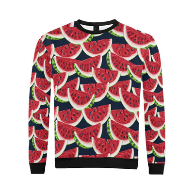 Watermelon Pattern Print Design WM011 Men Long Sleeve Sweatshirt