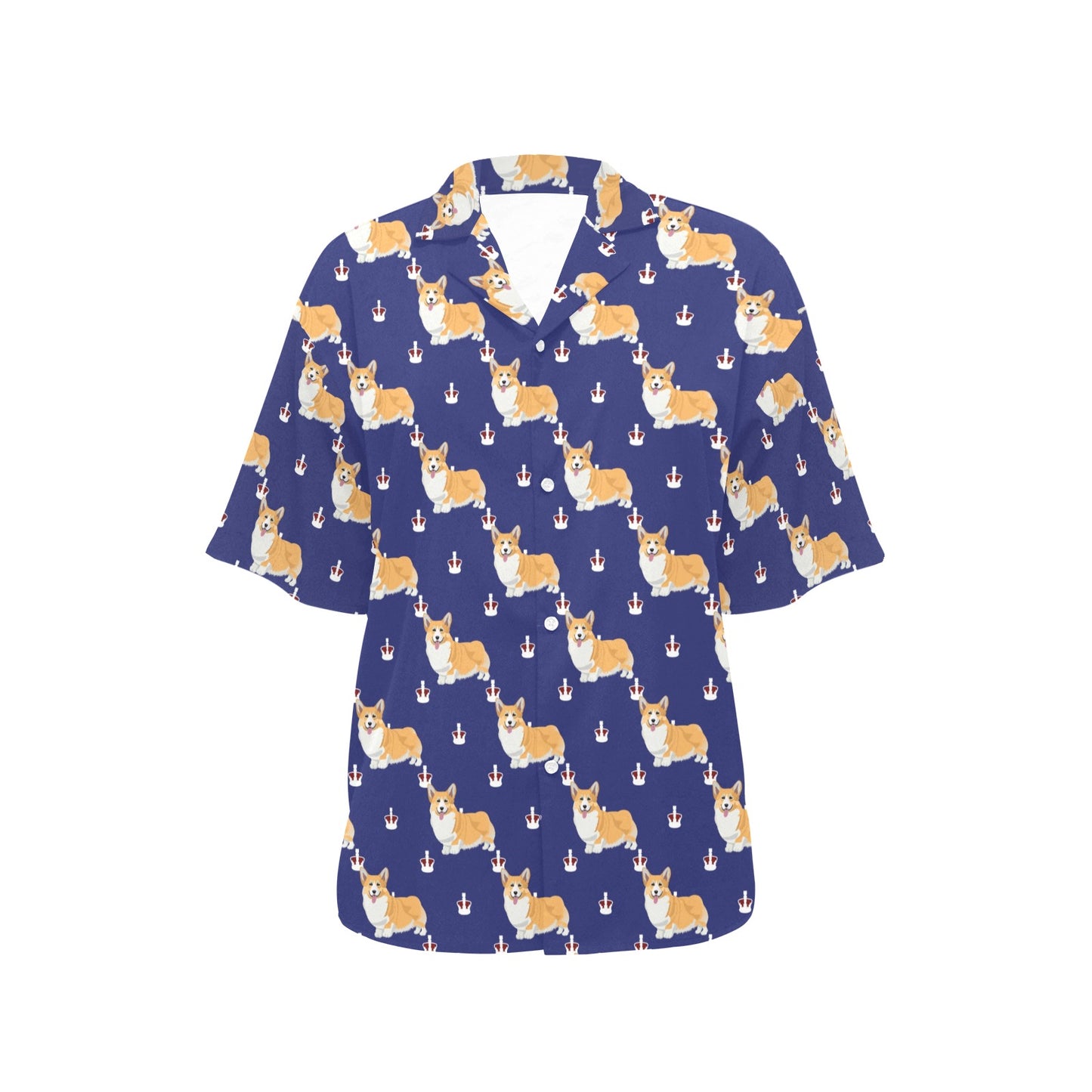 Pembroke Welsh Corgis Pattern Print Design A07 Women's Hawaiian Shirt