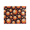 Basketball Black Background Pattern Men's ID Card Wallet
