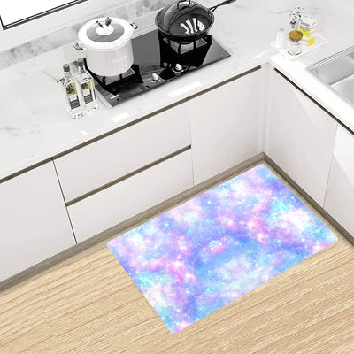 Galaxy Stardust Pastel Color Print Kitchen Mat