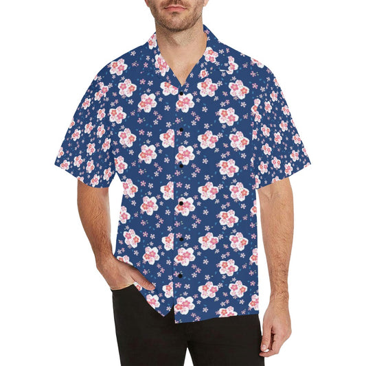 Sakura Print Design LKS306 Men's Hawaiian Shirt