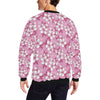 Cherry Blossom Pattern Print Design CB02 Men Long Sleeve Sweatshirt