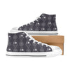 Sun Moon Print Design LKS309 High Top Women's White Shoes