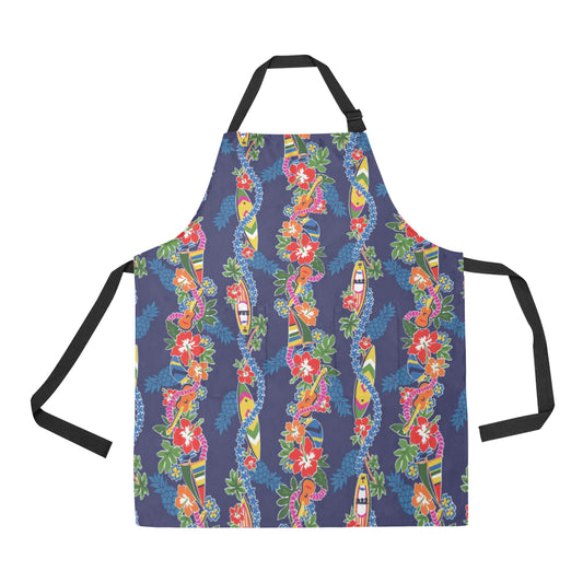 Hawaiian Themed Pattern Print Design H04 Apron with Pocket