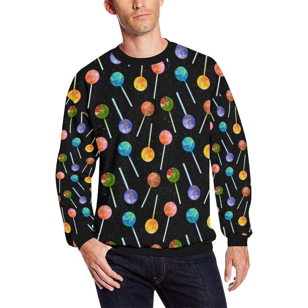 Lollipop Pattern Print Design LL04 Men Long Sleeve Sweatshirt