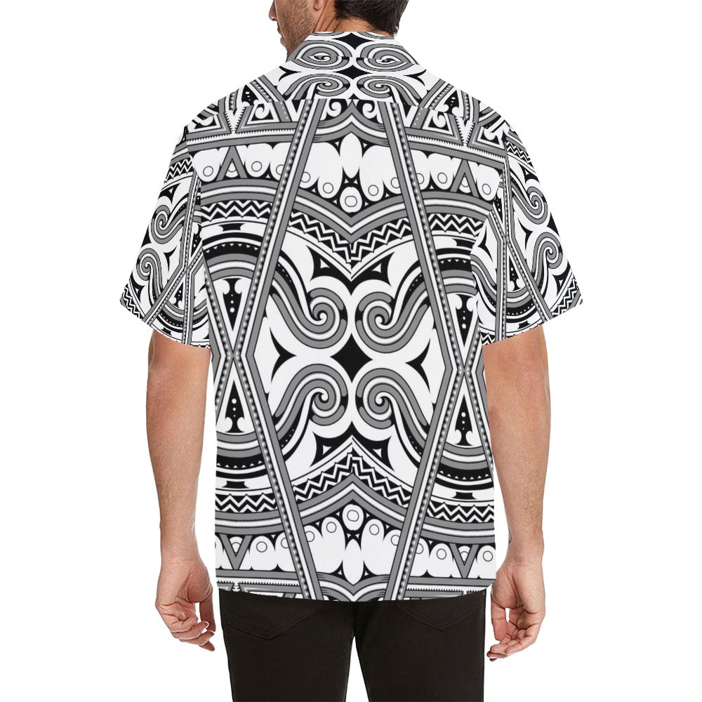 Samoan Pattern Print Design LKS302 Men's Hawaiian Shirt