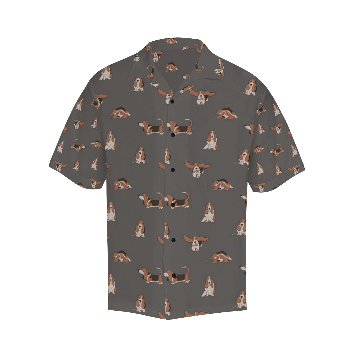 Basset Hound Pattern Print Design 03 Men's Hawaiian Shirt