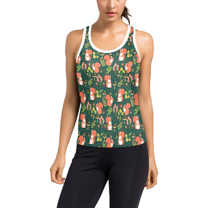 Squirrel Print Design LKS302 Women's Racerback Tank Top