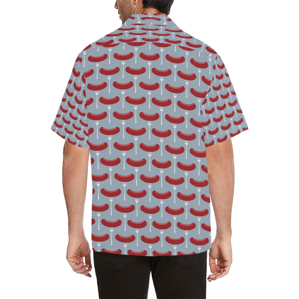 Sausage Print Design LKS301 Men's Hawaiian Shirt