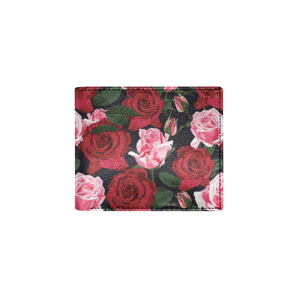 Rose Red Pink Pattern Print Design RO01 Men's ID Card Wallet
