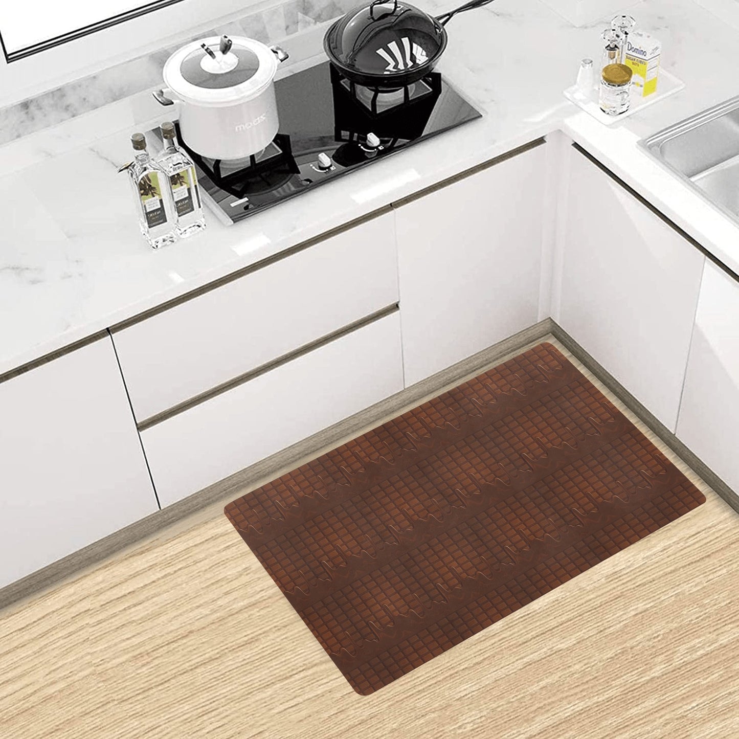 Chocolate Pattern Print Design 01 Kitchen Mat
