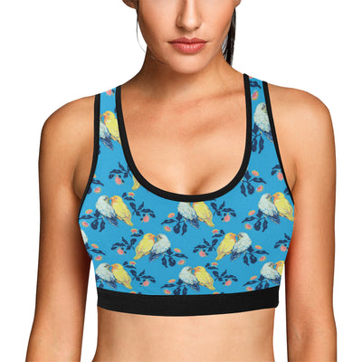 Lovebird Pattern Print Design 03 Sports Bra