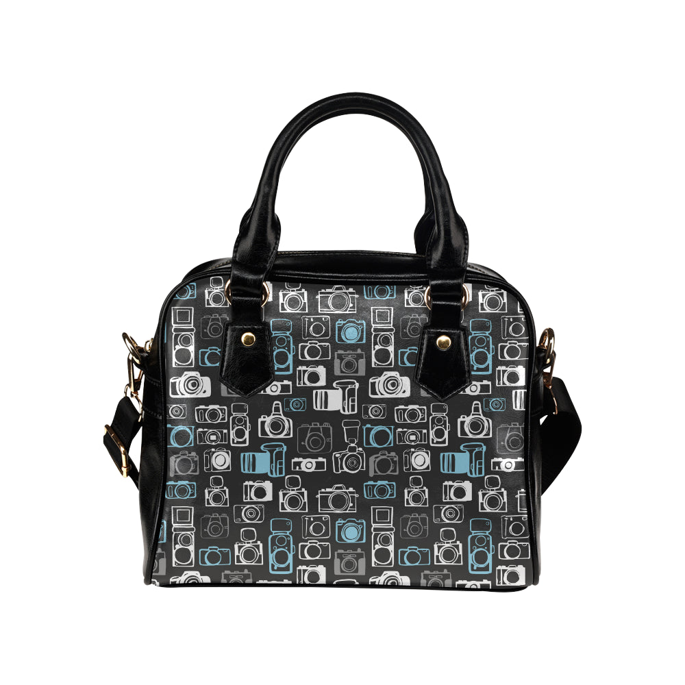 Camera Pattern Print Design 04 Shoulder Handbag