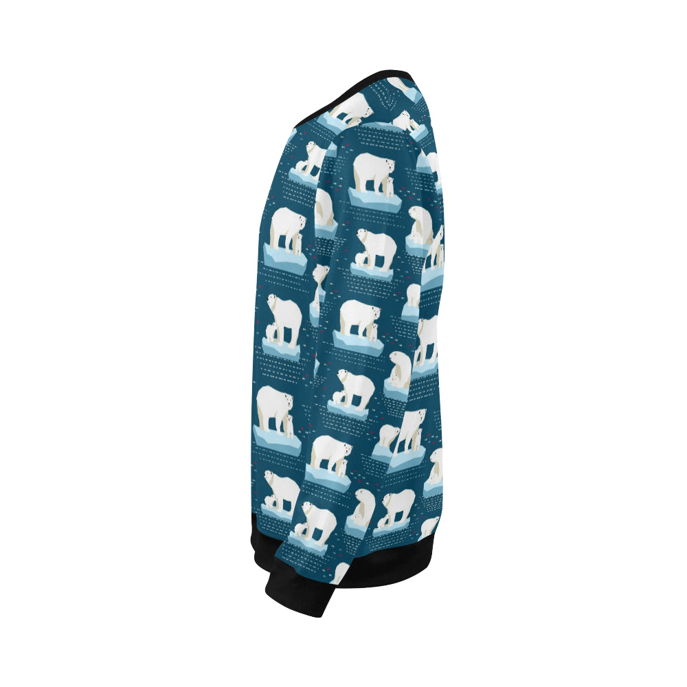 Polar Bear Pattern Print Design PB02 Men Long Sleeve Sweatshirt