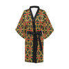 Irish Pattern Print Design 01 Women's Short Kimono