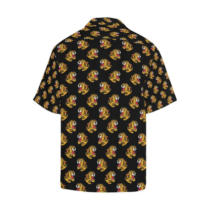 Tiger Head Print Design LKS306 Men's Hawaiian Shirt
