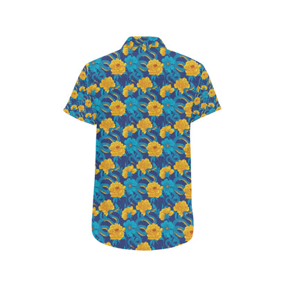 Boa Pattern Print Design 01 Men's Short Sleeve Button Up Shirt