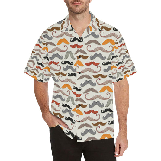 Mustache Pattern Print Design A02 Men's Hawaiian Shirt