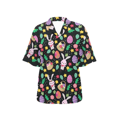 Easter Eggs Pattern Print Design RB05 Women's Hawaiian Shirt
