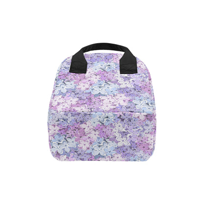 Lilac Pattern Print Design LI01 Insulated Lunch Bag