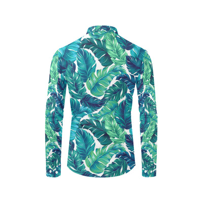 Brightness Tropical Palm Leaves Men's Long Sleeve Shirt