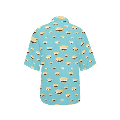 S_Mores Print Design LKS302 Women's Hawaiian Shirt