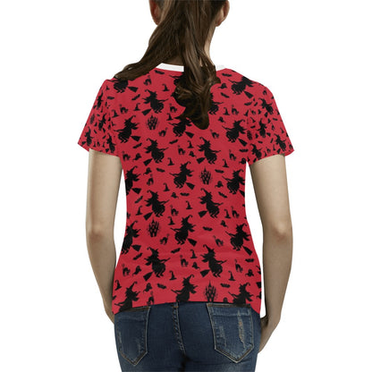Witch Print Design LKS303 Women's  T-shirt