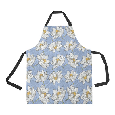 Lotus Pattern Print Design 04 Apron with Pocket