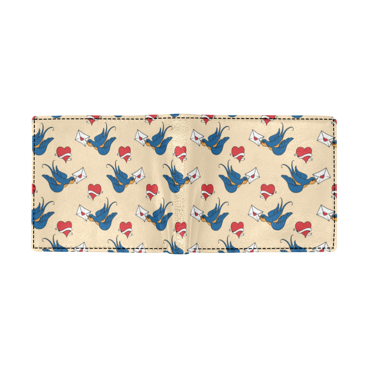 Swallow Bird Pattern Print Design 05 Men's ID Card Wallet