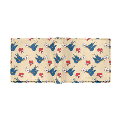 Swallow Bird Pattern Print Design 05 Men's ID Card Wallet