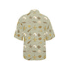 Seashell Beach Print Design LKS303 Women's Hawaiian Shirt