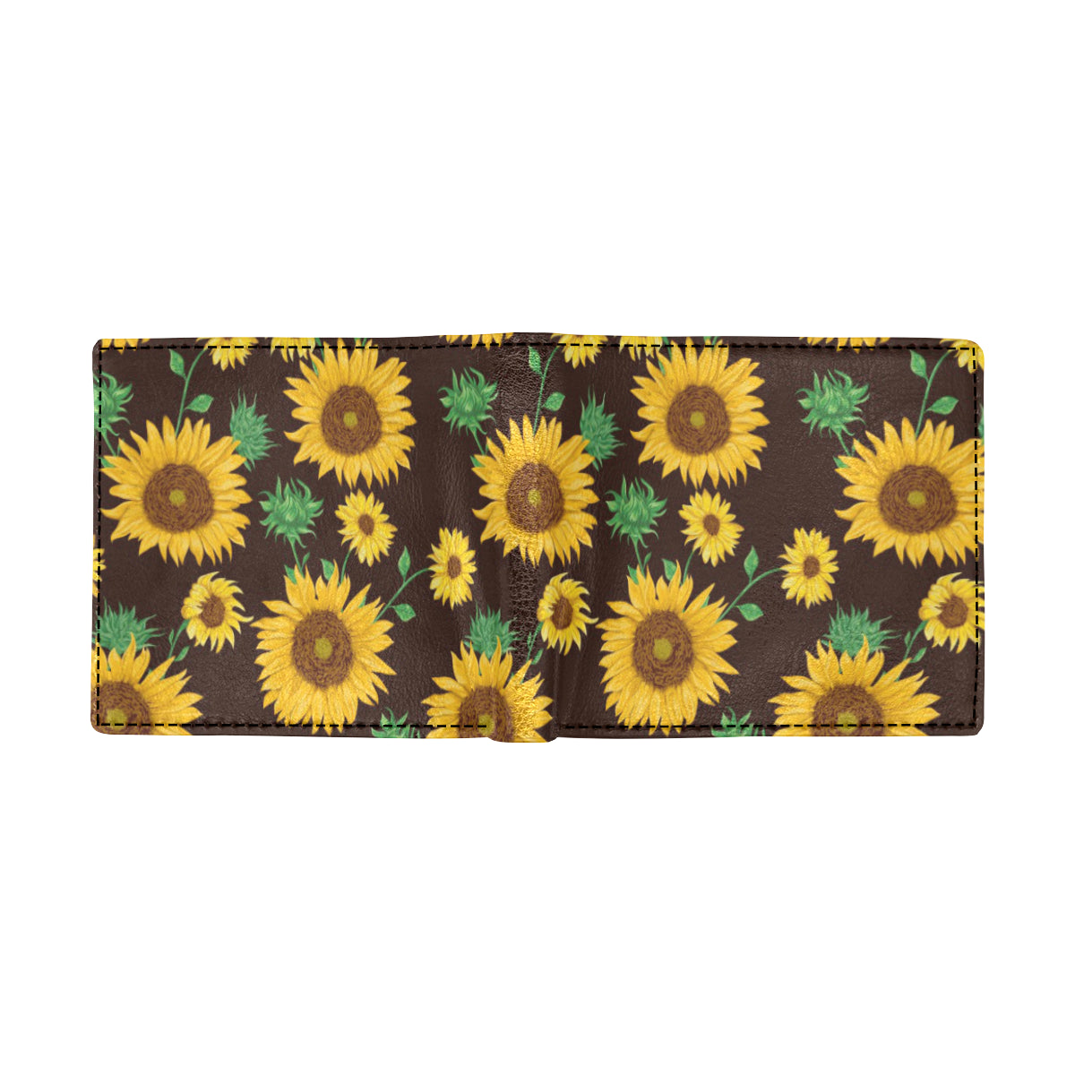 Sunflower Pattern Print Design SF01 Men's ID Card Wallet