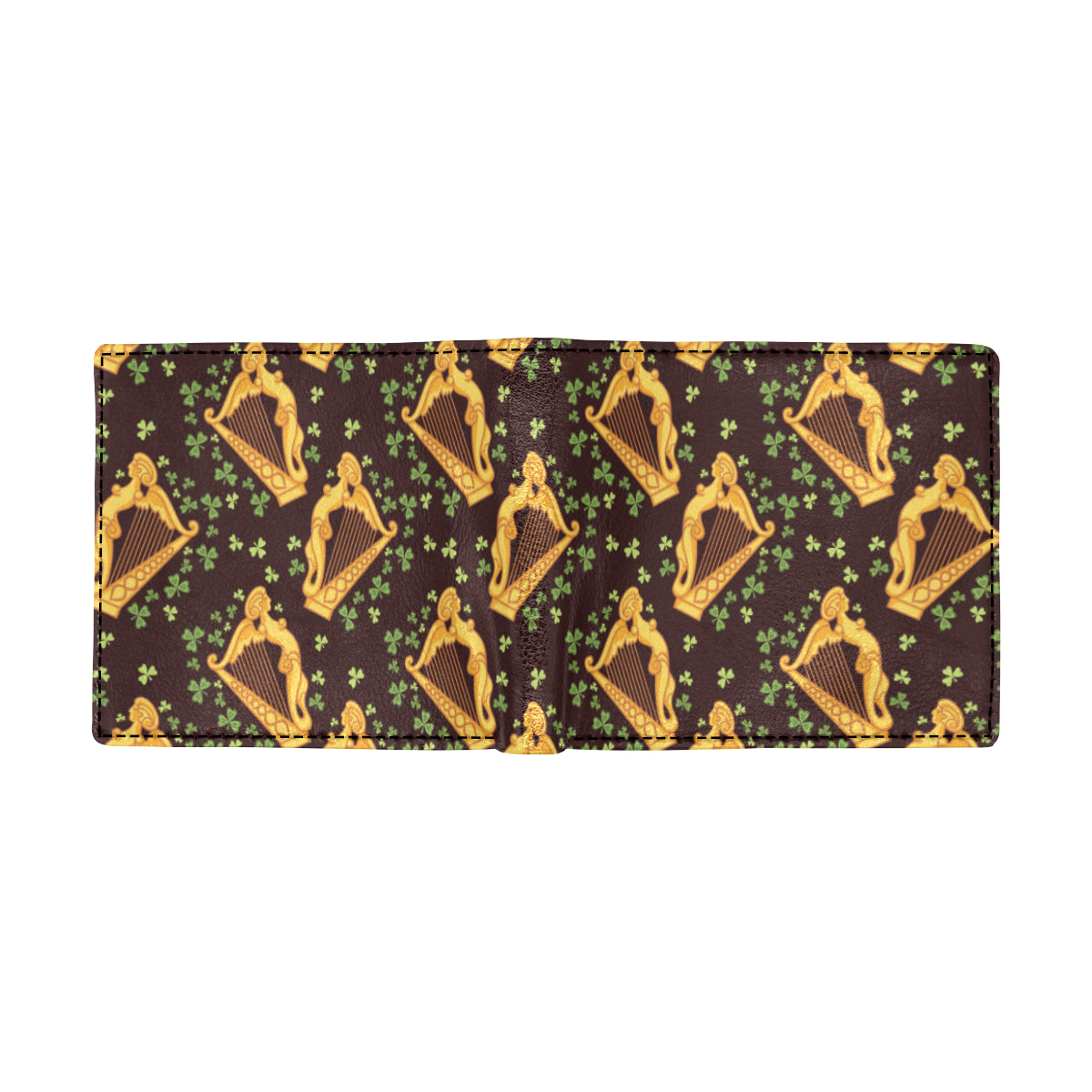 Harp Pattern Print Design 02 Men's ID Card Wallet