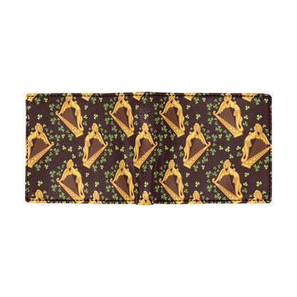 Harp Pattern Print Design 02 Men's ID Card Wallet