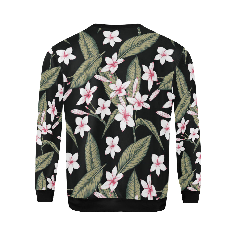 Plumeria Pattern Print Design PM021 Men Long Sleeve Sweatshirt
