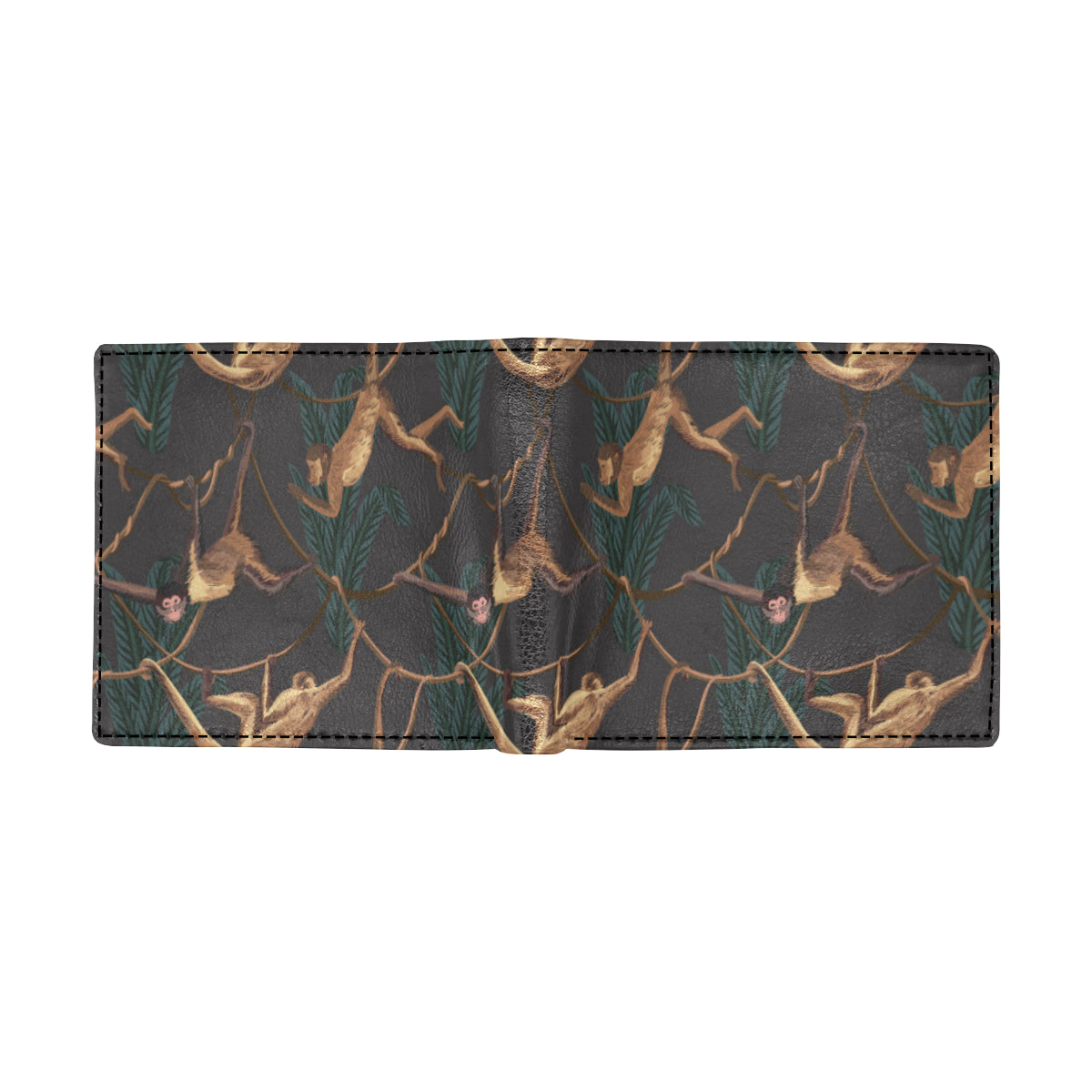 Monkey Pattern Print Design 02 Men's ID Card Wallet