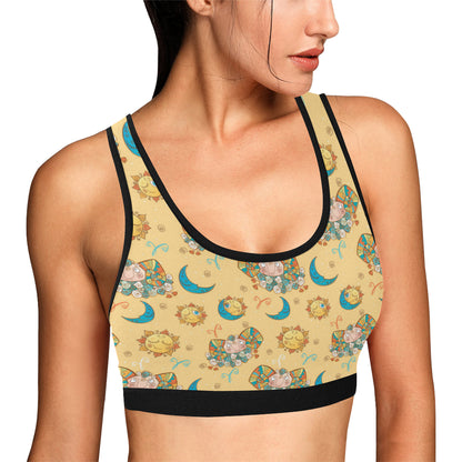 Aries Zodiac Pattern Print Design 03 Sports Bra
