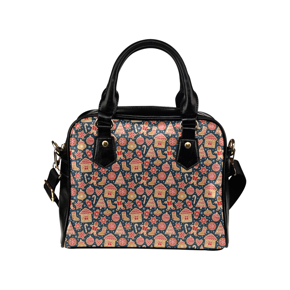 Gingerbread Pattern Print Design 03 Shoulder Handbag